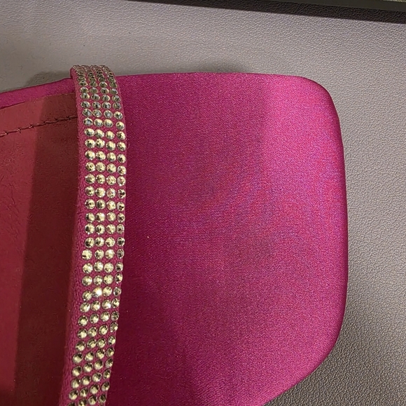 Zara Vibrant Pink Embellished Strappy Heeled Square Toe Sandals Women's Size 39 - Picture 12 of 14